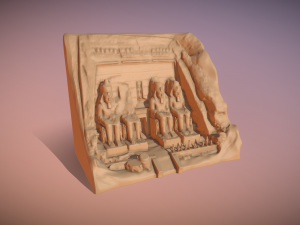 Abu Simbel Ramses II Temple 3d pintable Modèles 3D en vedette