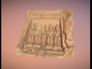 Abu Simbel Ramses II Temple 3d pintable Modèles 3D en vedette