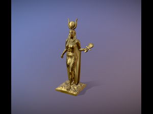 Statue of Egyptian Goddess Isis Modèles 3D en vedette