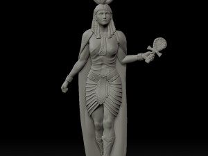 Statue of Egyptian Goddess Isis Modèles 3D en vedette