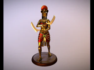 &Auml;gyptische G&ouml;ttin Sekhmet 3D-Druck und Farbe 3D Druckmodell