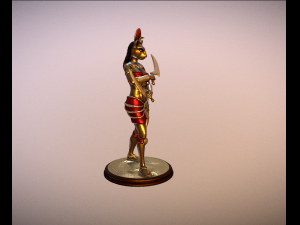 Egyptian goddess Sekhmet 3d print and paint Model do druku 3D
