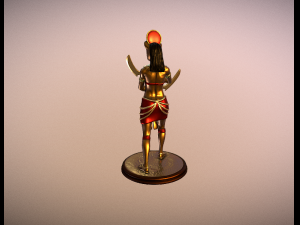 Egyptian goddess Sekhmet 3d print and paint Model do druku 3D