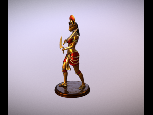 Egyptian goddess Sekhmet 3d print and paint Model do druku 3D