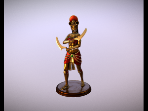 Egyptian goddess Sekhmet 3d print and paint Model do druku 3D
