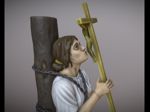 Joan of Arc at the stake Model Cetak 3D