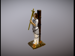 Joan of Arc at the stake Model Cetak 3D