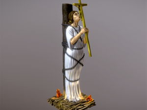 Joan of Arc at the stake Model Cetak 3D