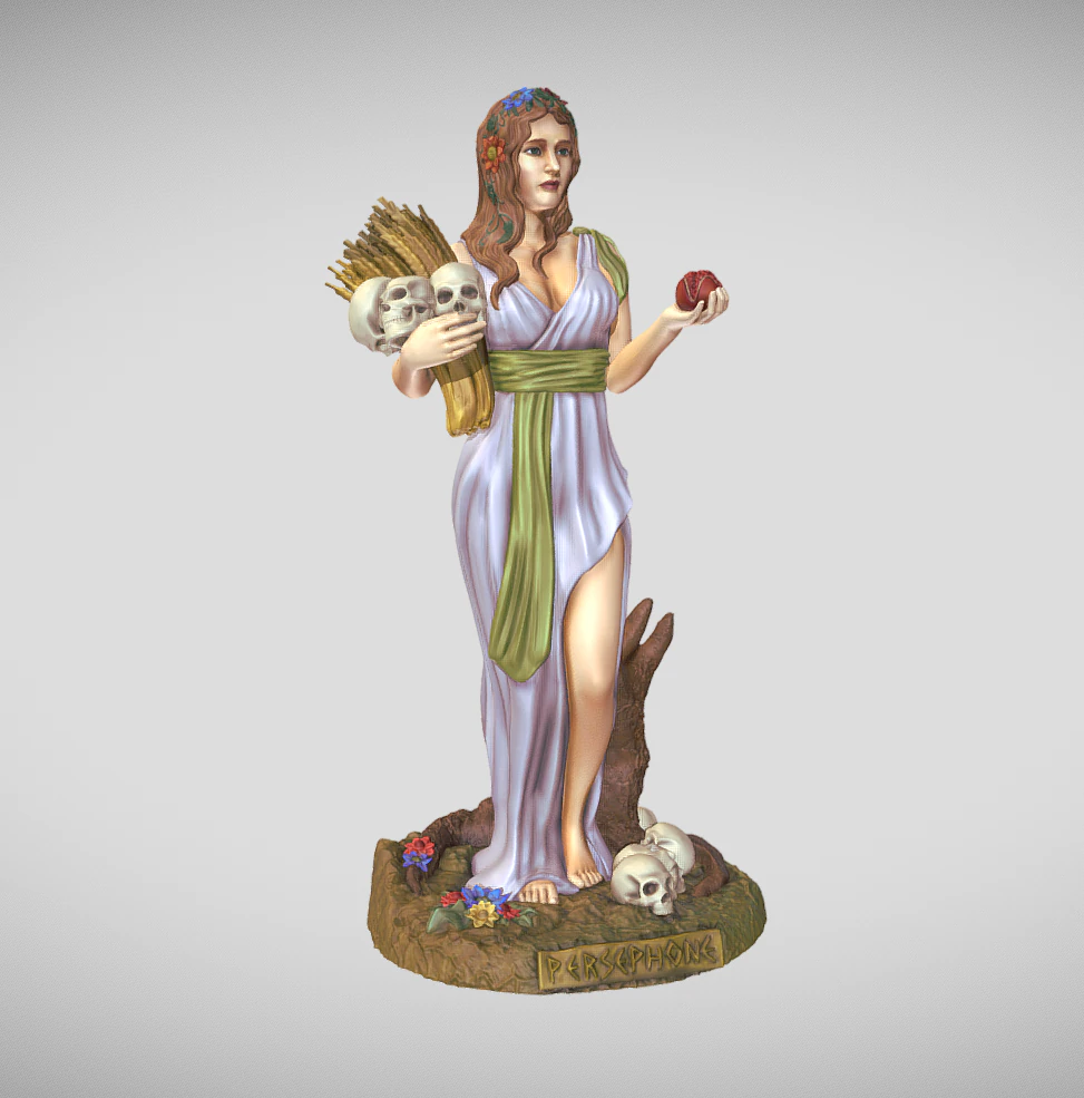 Estatua de la diosa griega Pers&eacute;fone para imprimir y pintar en 3d Modelo de impresión 3D .c4d .max .obj .3ds .fbx .stl .blend 