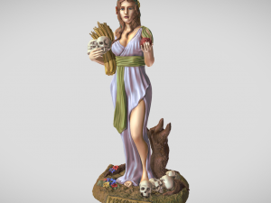 Statue of the Greek goddess Persephone for 3d printing and painting 3D Baskı Modeli