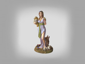 Statue of the Greek goddess Persephone for 3d printing and painting 3D Baskı Modeli