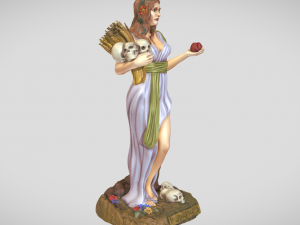 Statue of the Greek goddess Persephone for 3d printing and painting 3D Baskı Modeli