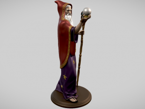 Merlin the Wizard Statue 3d print model 3D प्रिंट मॉडल