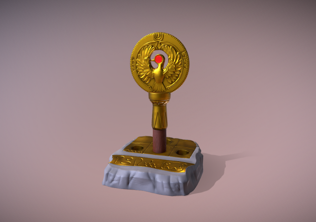 Indiana Jones Ra Staff model for 3D print 3D-Druckmodell .c4d .max .obj .3ds .fbx .stl .blend 