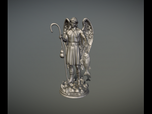 Statue St Raphael Archangel for 3d print 3D 프린트 모델