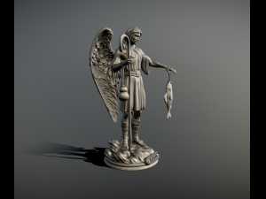 Statue St Raphael Archangel for 3d print 3D 프린트 모델