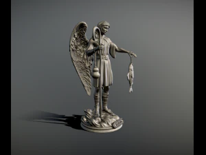 Statue St Raphael Archangel for 3d print 3D Print Model