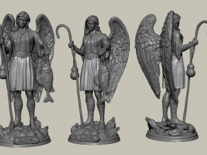Statue St Raphael Archangel for 3d print 3D 프린트 모델