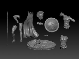 Leonidas collection statue for 3D print 3Dプリントモデル
