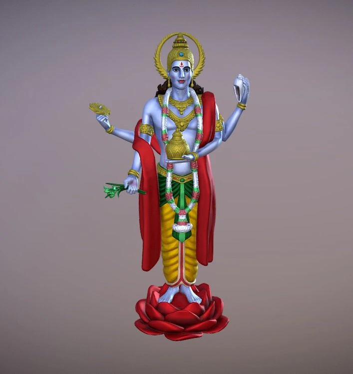 Salvia Dhanvantari Statue for 3D print 3D Print Model .c4d .max .obj .3ds .fbx .stl .blend 