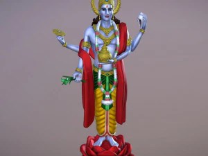 Salvia Dhanvantari standbeeld voor 3D-print 3D printmodel