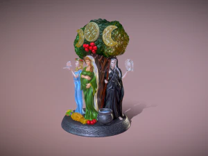 Celtic Triple Goddess Mother Elder and Maiden 3D Print Model