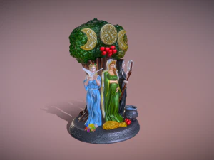 Celtic Triple Goddess Mother Elder and Maiden 3D Print Model