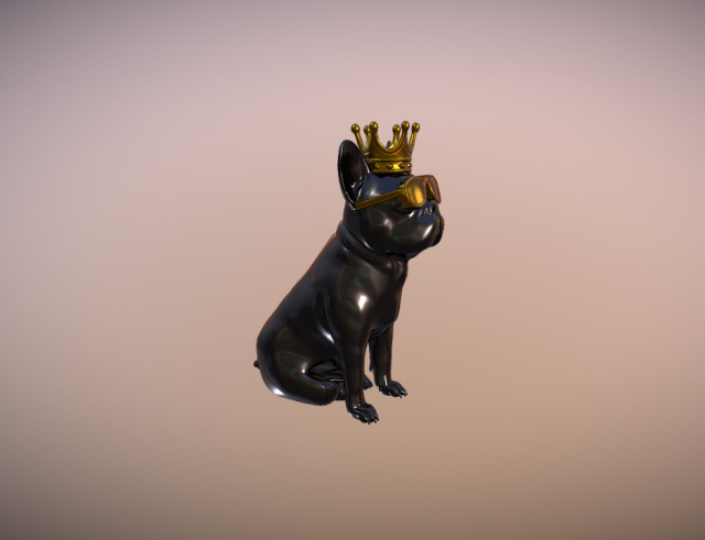 The king bulldog 3D Baskı Modeli .c4d .max .obj .3ds .fbx .stl .blend 