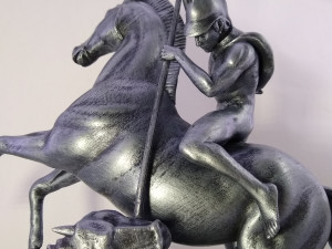 Saint George and the Dragon statue for 3d print Modello di stampa 3D