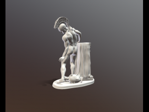 Sculpture of Achilles wounded in his heel 3D Baskı Modeli