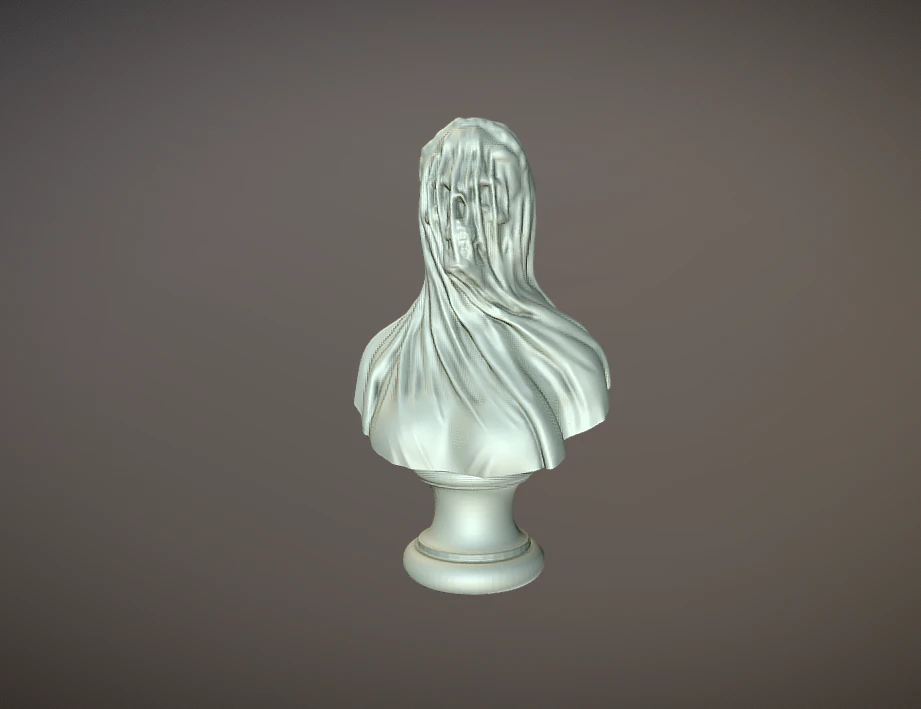 Dead lady with veil v3 3D Print Model .c4d .max .obj .3ds .fbx .stl .blend 