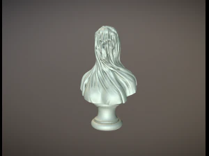 Pe&ccedil;eli &ouml;l&uuml; kadın v3 3D Baskı Modeli