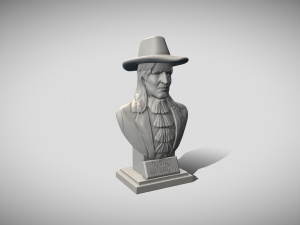 Bust of T Pac Amaru II for 3D Print 3D 打印模型