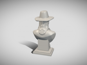 Bust of T Pac Amaru II for 3D Print 3D 打印模型
