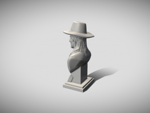 Bust of T Pac Amaru II for 3D Print 3D 打印模型