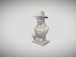 Bust of T Pac Amaru II for 3D Print 3D 打印模型