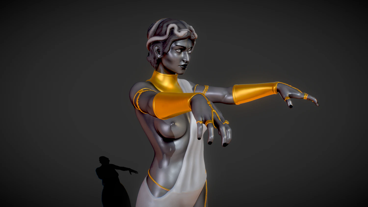 Circe statue or Kirke goddess statue 3D Print Model .c4d .max .obj .3ds .fbx .stl .blend 