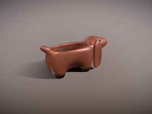 Dachshund shaped pot planter for 3d print Modelo de impresión 3D