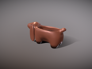 Dachshund shaped pot planter for 3d print Modelo de impresión 3D