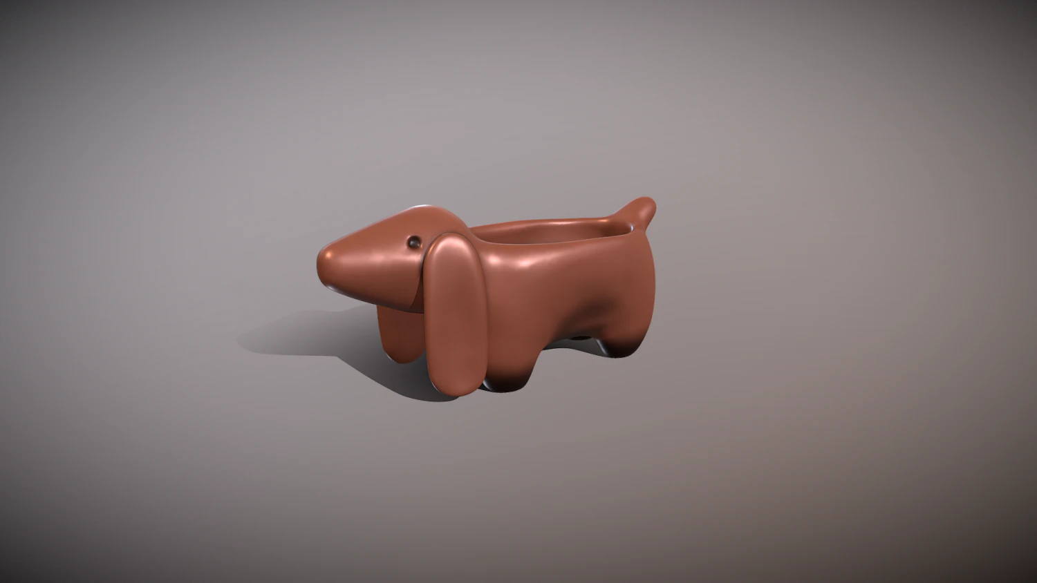 Dachshund shaped pot planter for 3d print 3D Print Model .c4d .max .obj .3ds .fbx .stl .blend