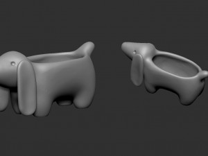 Dachshund shaped pot planter for 3d print Modelo de impresión 3D