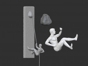 Climber statue wall hanging ornament 3D Print Model
