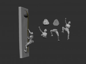 Climber statue wall hanging ornament model 2 3D Print Model