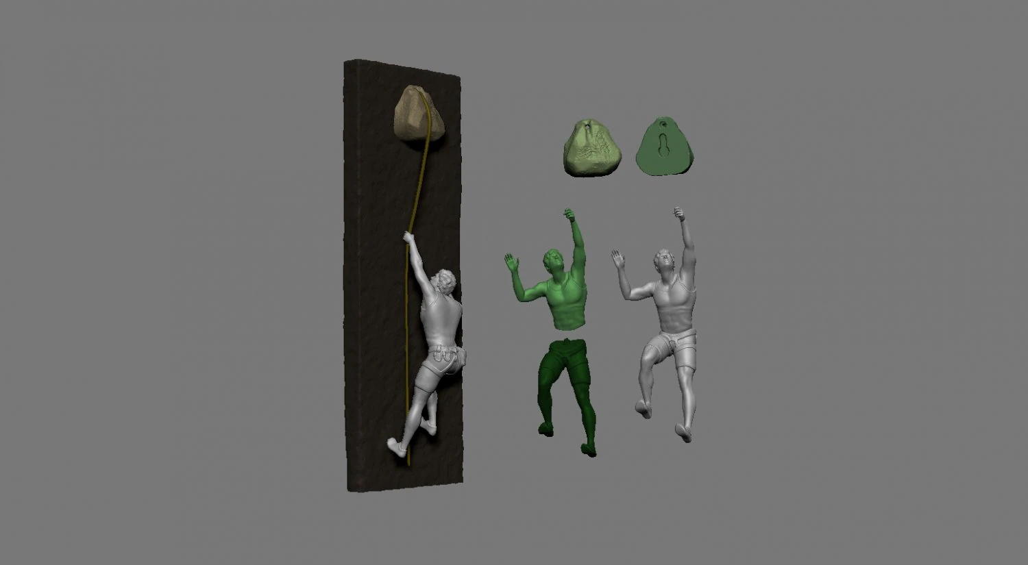 Climber statue wall hanging ornament model 3 3D Print Model .c4d .max .obj .3ds .fbx .stl .blend 