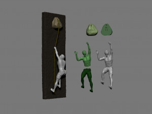 Climber statue wall hanging ornament model 3 3D Print Model