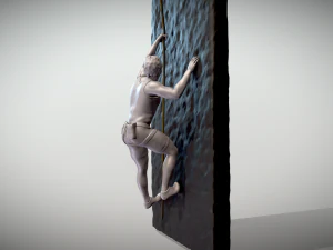 Climber statue wall hanging ornament model 3 3D Print Model