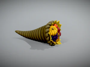 3D-druckbares F&uuml;llhorn 3D Druckmodell