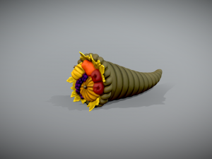 3D pintable Cornucopia 3D Print Model