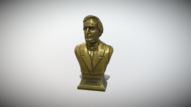Busto de Juan Bautista Alberdi 3D printmodel .c4d .max .obj .3ds .fbx .stl .blend 