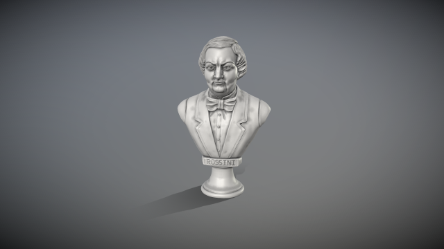 Rossini Gioacchino Composer Bust Modelo de Impressão 3D .c4d .max .obj .3ds .fbx .stl .blend 